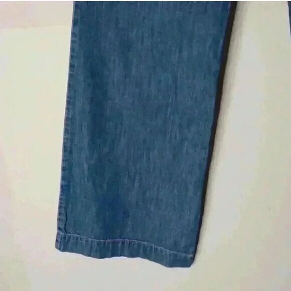 LOFT 100%Cotton Medium Indigo Flare Wide Leg Jeans - Picture 3 of 12